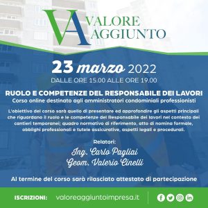 Corso online - Ruolo e competenze del responsabile dei lavori