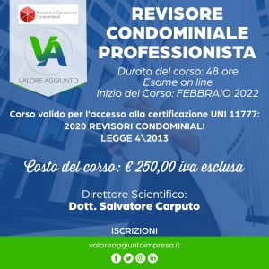 Corso Revisore Condominiale Professionista