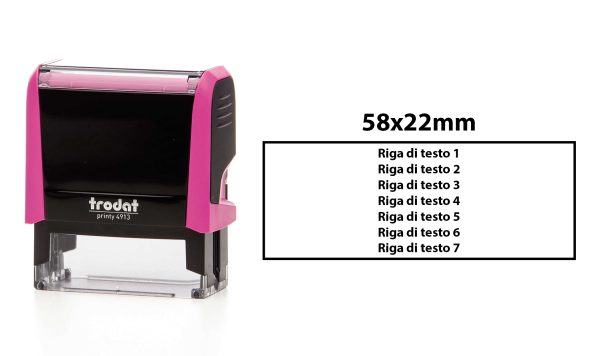 TRODAT 4913 timbro TOP QUALITY autoinchiostrante personalizzabile 58x22mm - immagine 2