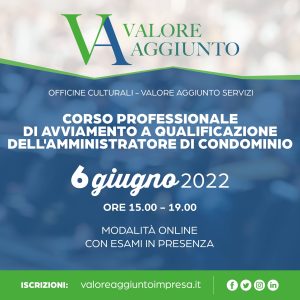 Corso professionale di avviamento a qualificazione dell'amministratore di condominio