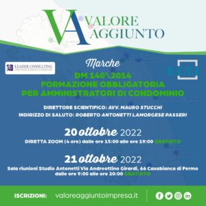 MARCHE - DM 140\2014 - Formazione obbligatoria per amministratori di condominio