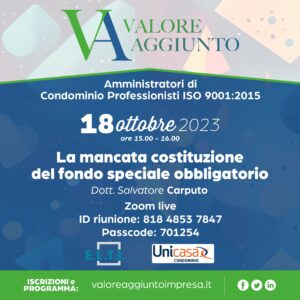La mancata costituzione del fondo speciale obbligatorio