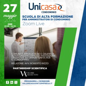 Scuola di alta formazione per amministratori di condominio 27 maggio 2024